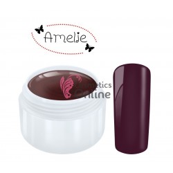 Gel UV Amelie color Rouge Noir 5ml  + 1 Cutie cu paiete Holografice Cadou